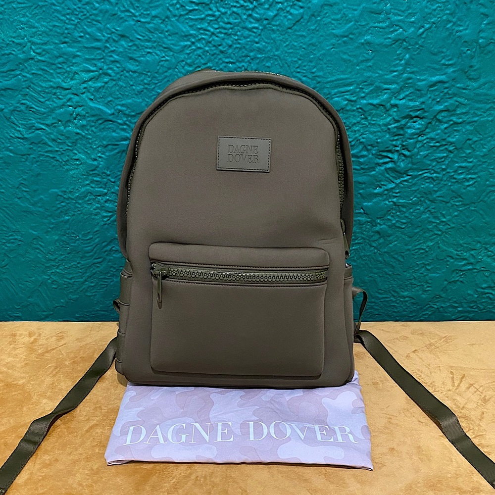 Dagne Dover Large Dakota Neoprene Backpack, Dark Moss